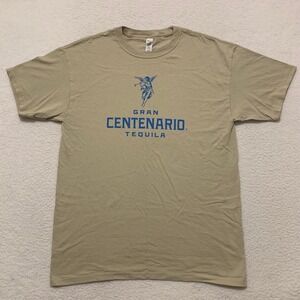 Gran Centenario Tequila T-Shirt Mens Large Tan Blue Angel Graphic Tee M&O Gold